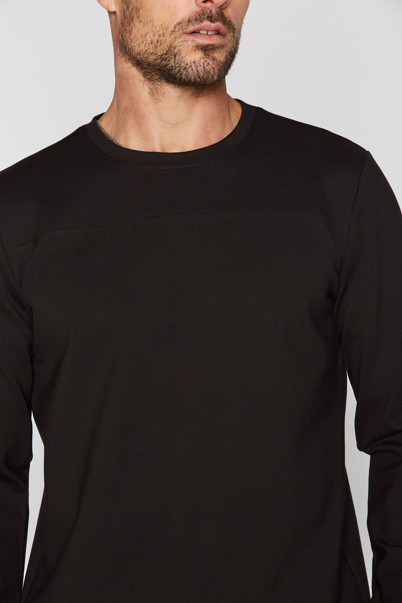 Men's Performance Ponte Top Stitch Crew Neck Sweatshirt