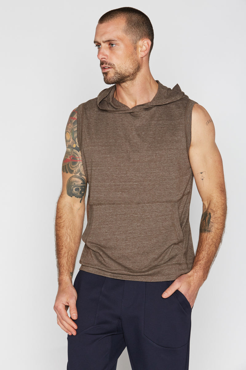 Men's Sleeveless Tri-Blend Hoodie