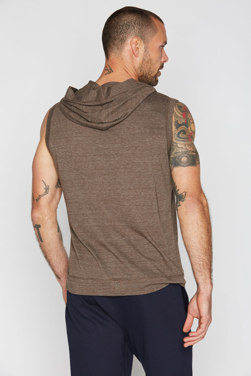 Men's Sleeveless Tri-Blend Hoodie