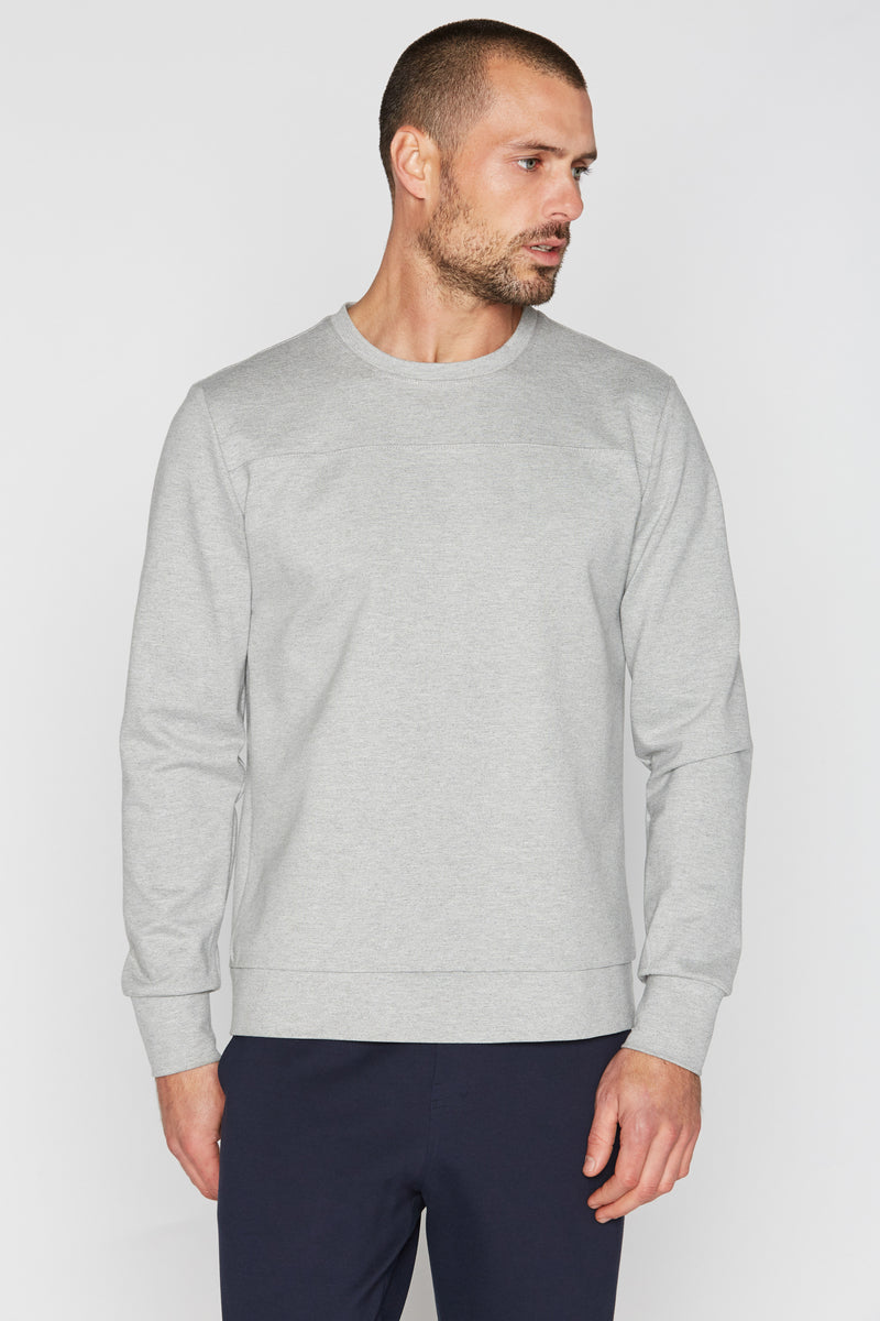 Men's Performance Ponte Top Stitch Crew Neck Sweatshirt