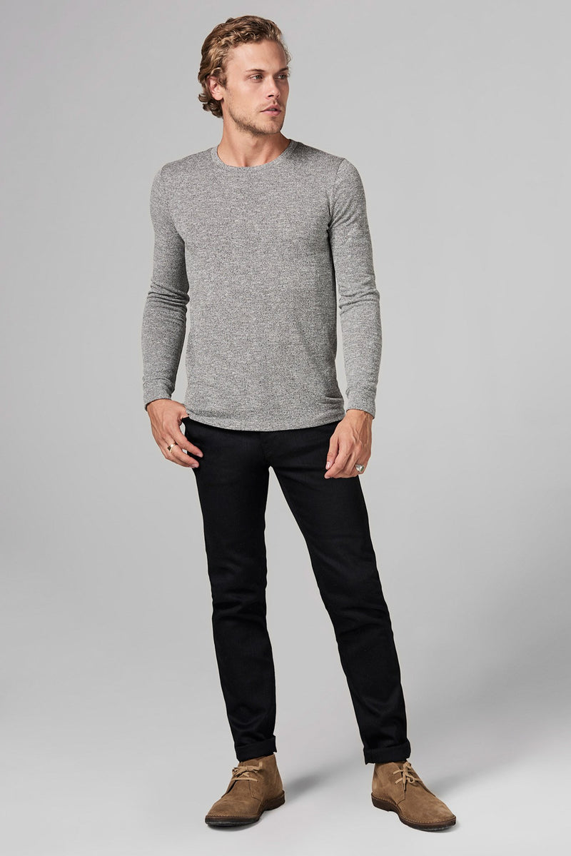 Men's Novelty Texture Long Sleeve Pullover — Melange