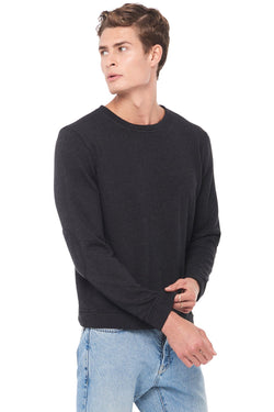 Men's French Terry Patch Sleeve Sweatshirt