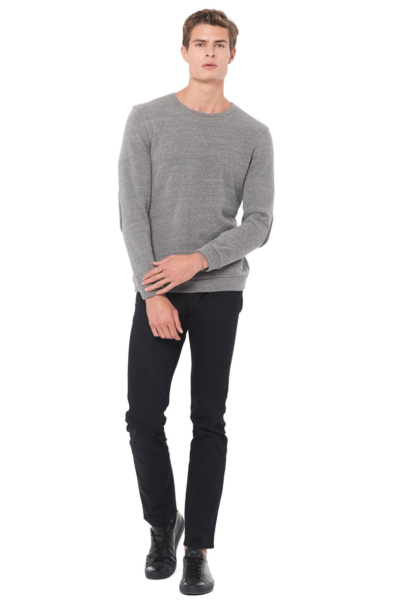 Men's French Terry Patch Sleeve Sweatshirt