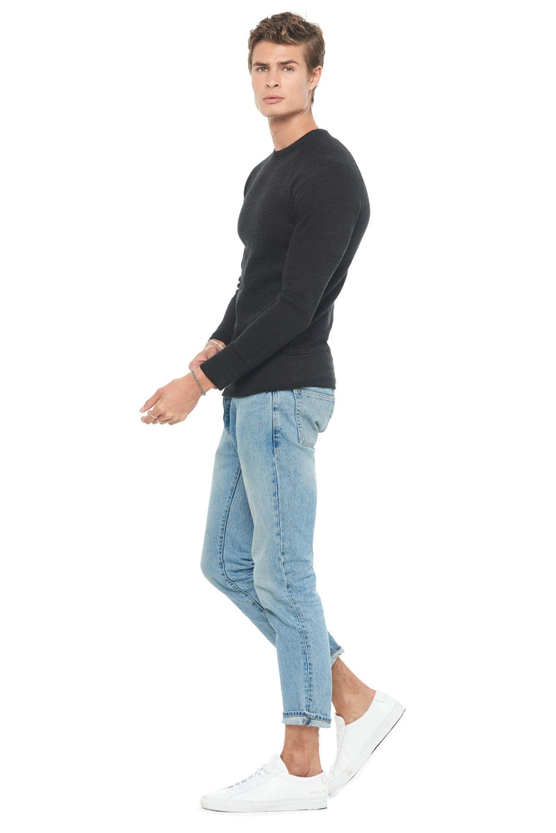 Men's French Terry Relaxed Fit Crew Neck Sweatshirt