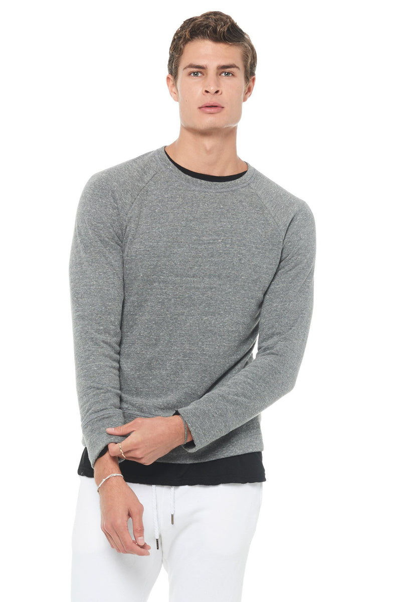 Men's French Terry Relaxed Fit Crew Neck Sweatshirt