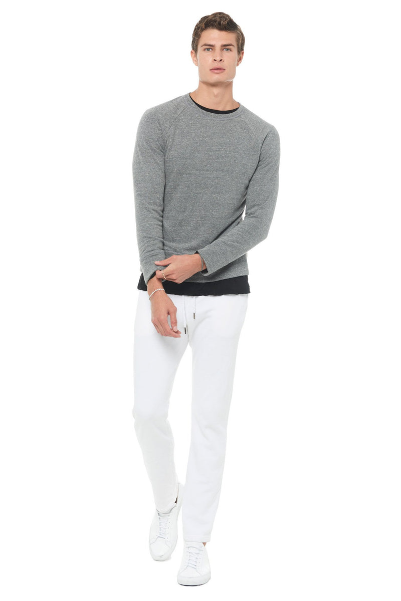 Men's French Terry Relaxed Fit Crew Neck Sweatshirt