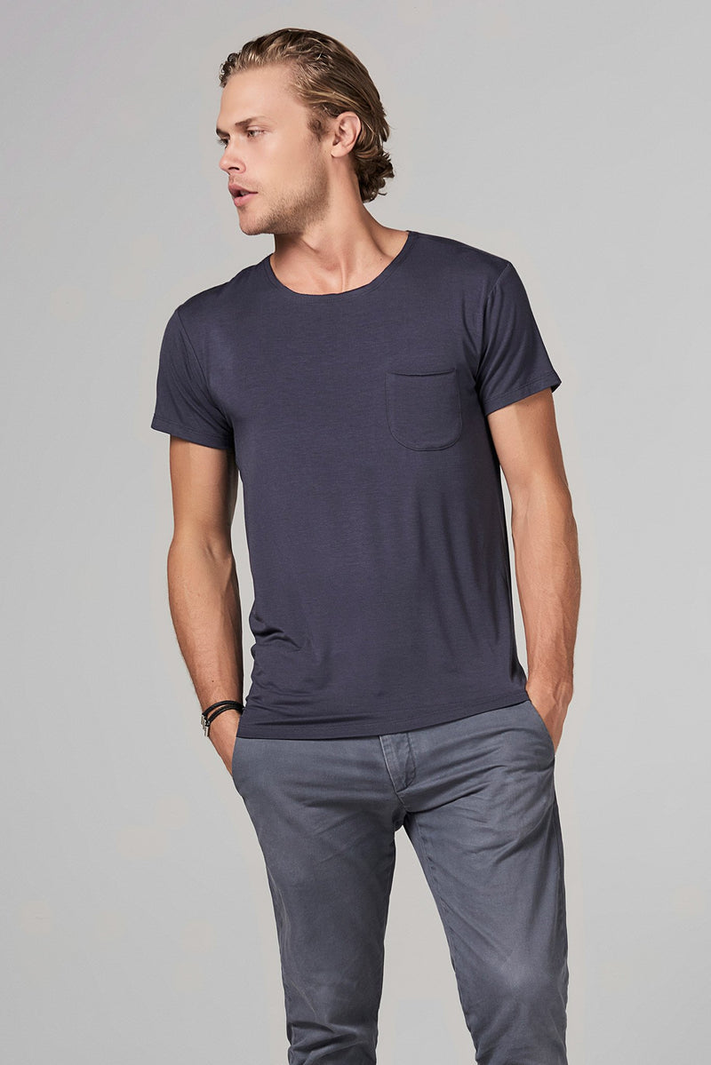 Men's Modal Pocket Sailor Crew Neck Tee