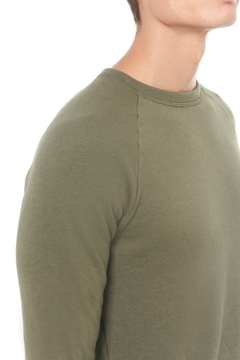 Men's French Terry Slim Fit Crew Neck Sweatshirt