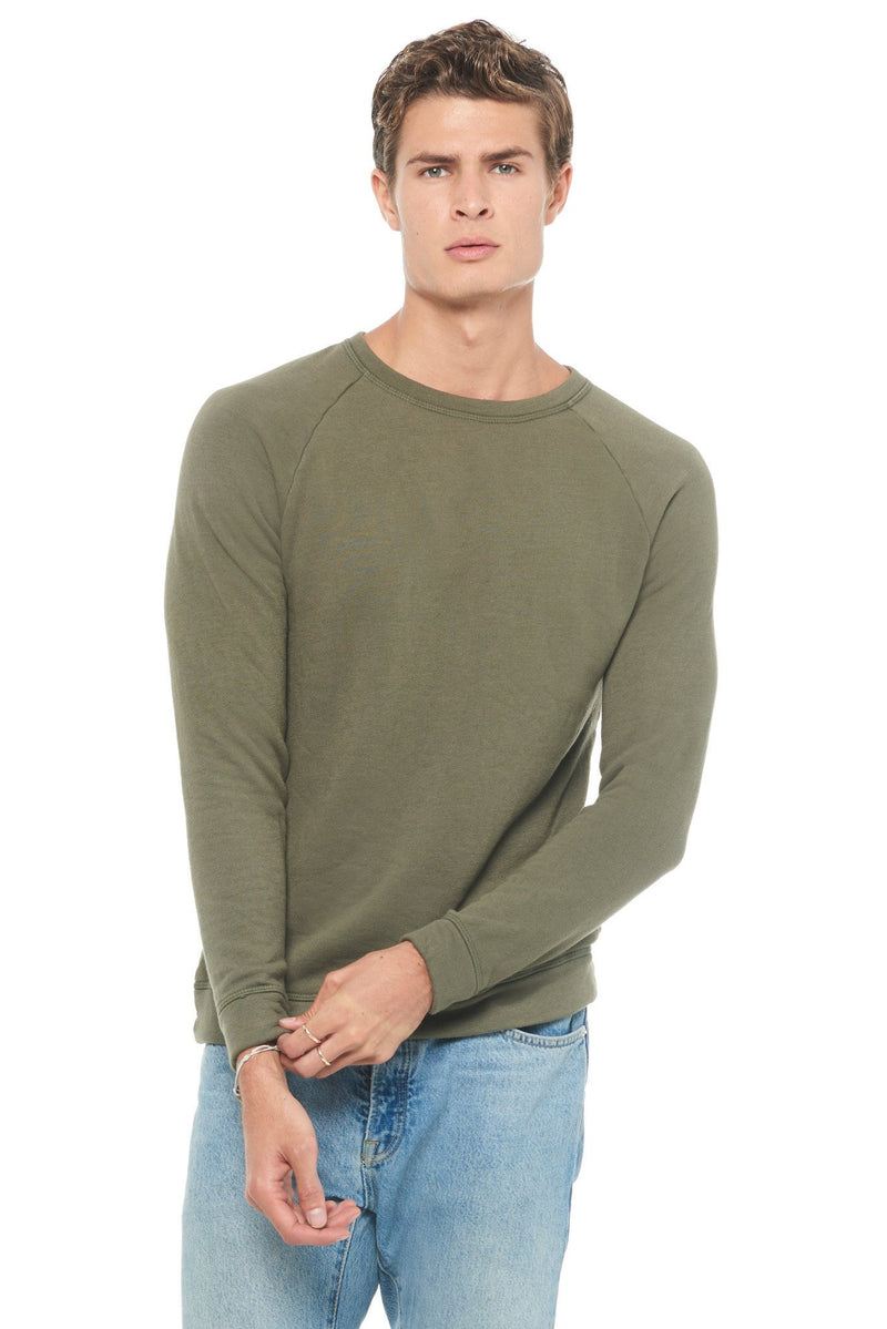 Men's French Terry Slim Fit Crew Neck Sweatshirt