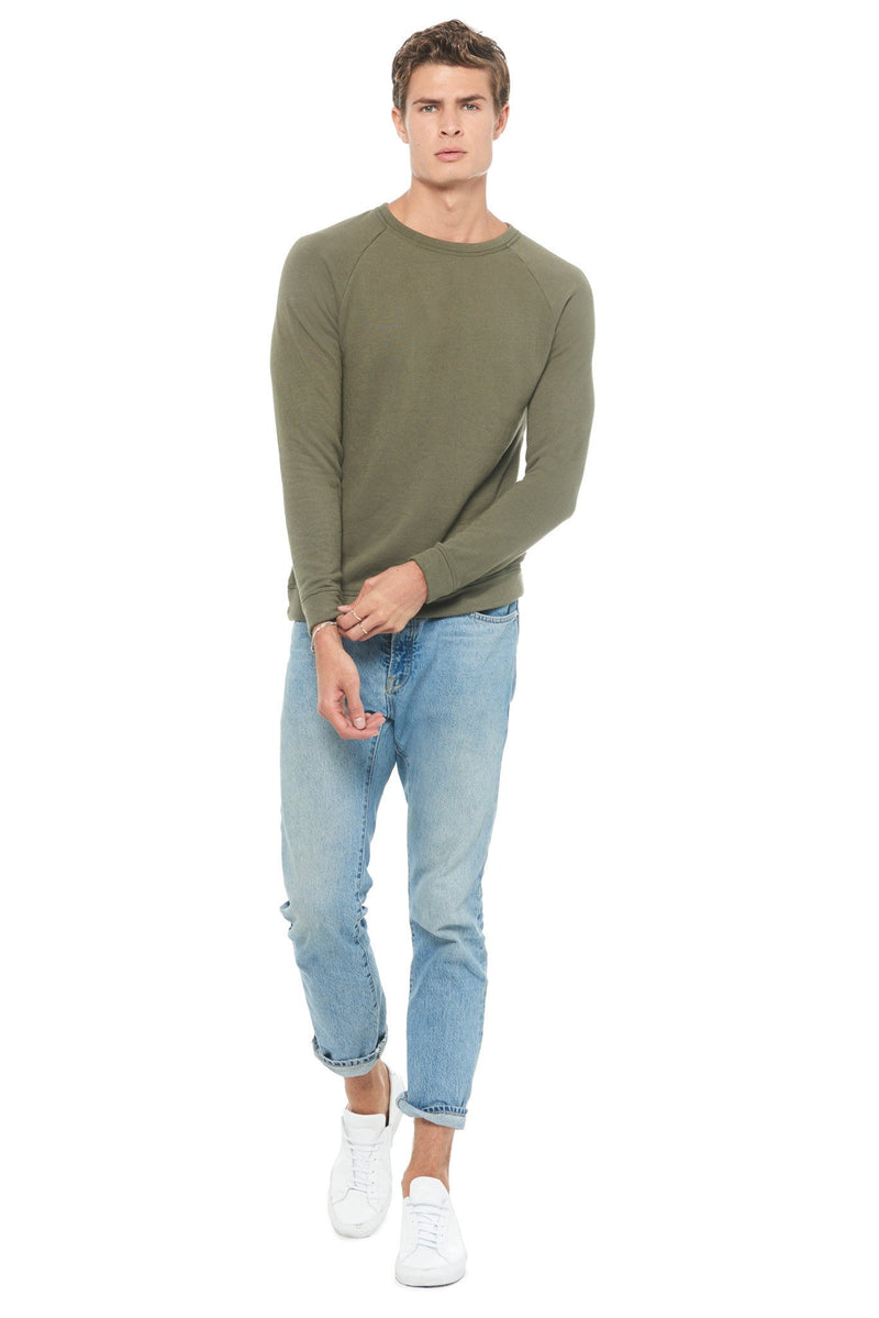 Men's French Terry Slim Fit Crew Neck Sweatshirt