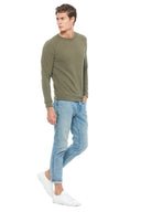 Men's French Terry Slim Fit Crew Neck Sweatshirt - view 9