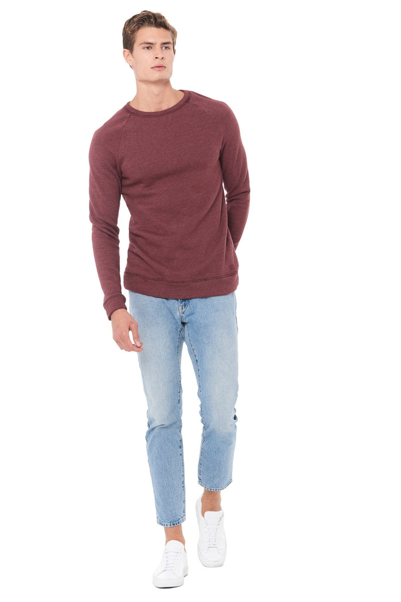 Men's French Terry Slim Fit Crew Neck Sweatshirt