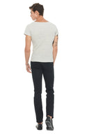 Men's Novelty Texture Wide Neck Tee - view 17