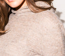 Women's Melange Knit Pullover Hoodie - Camel - view 5